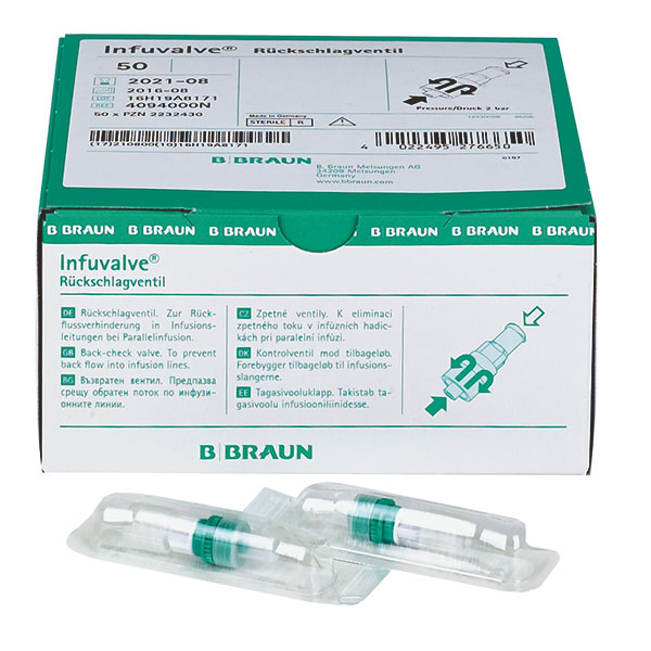 BBraun Infuvalve Clapet anti-retour stérile sans latex