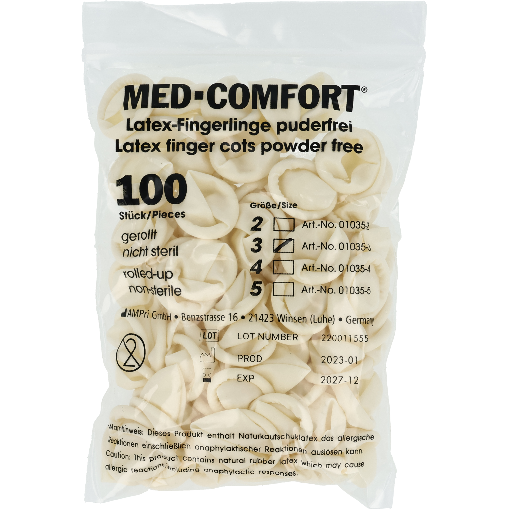 Ampri Fingerlinge Grösse M