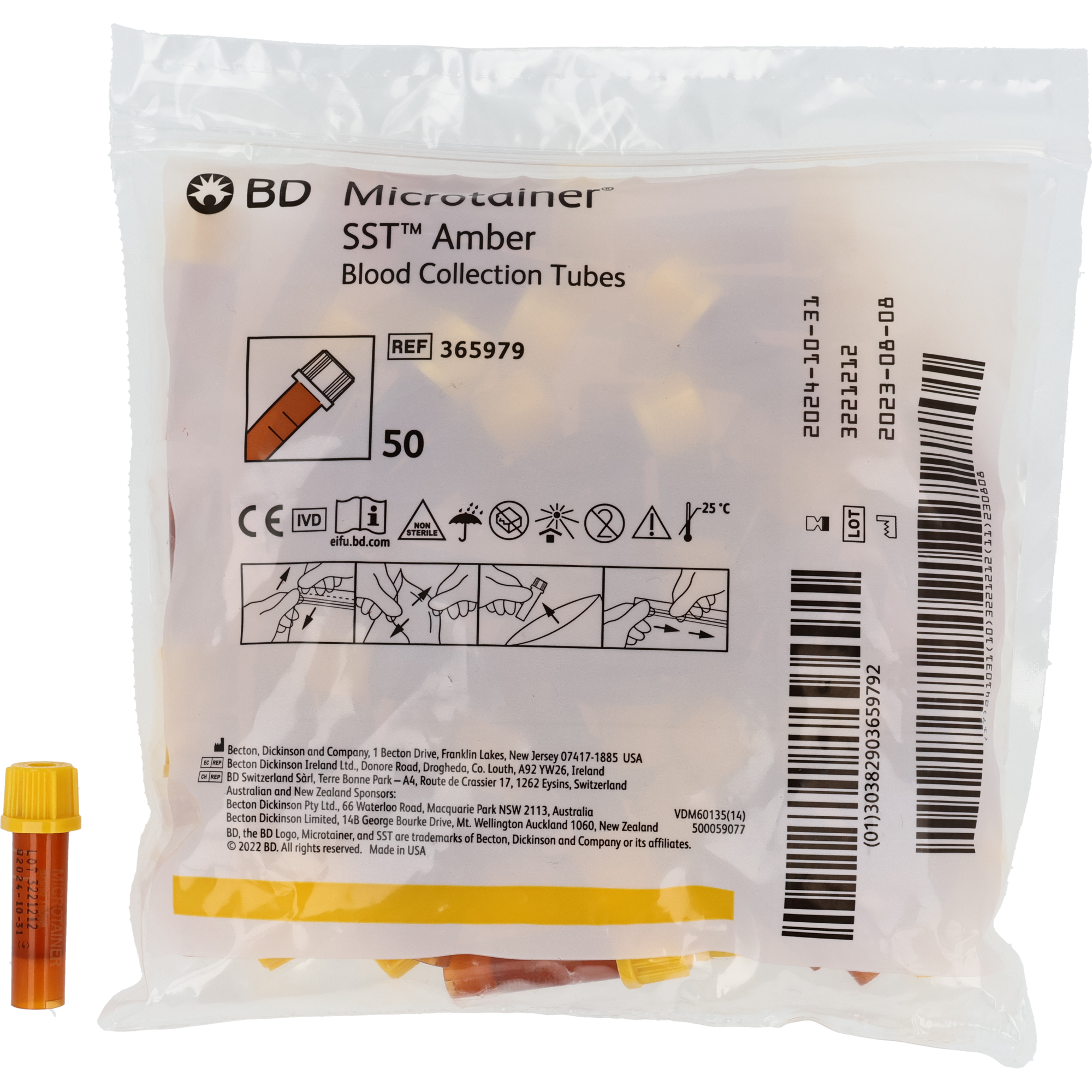 BD Microtainer avec fermeture Microgard
