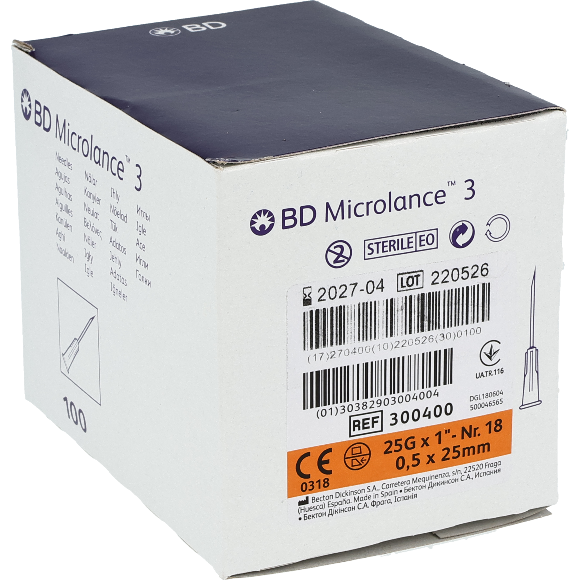 BD Microlance 3 Einmalkanülen Sondergröße, orange