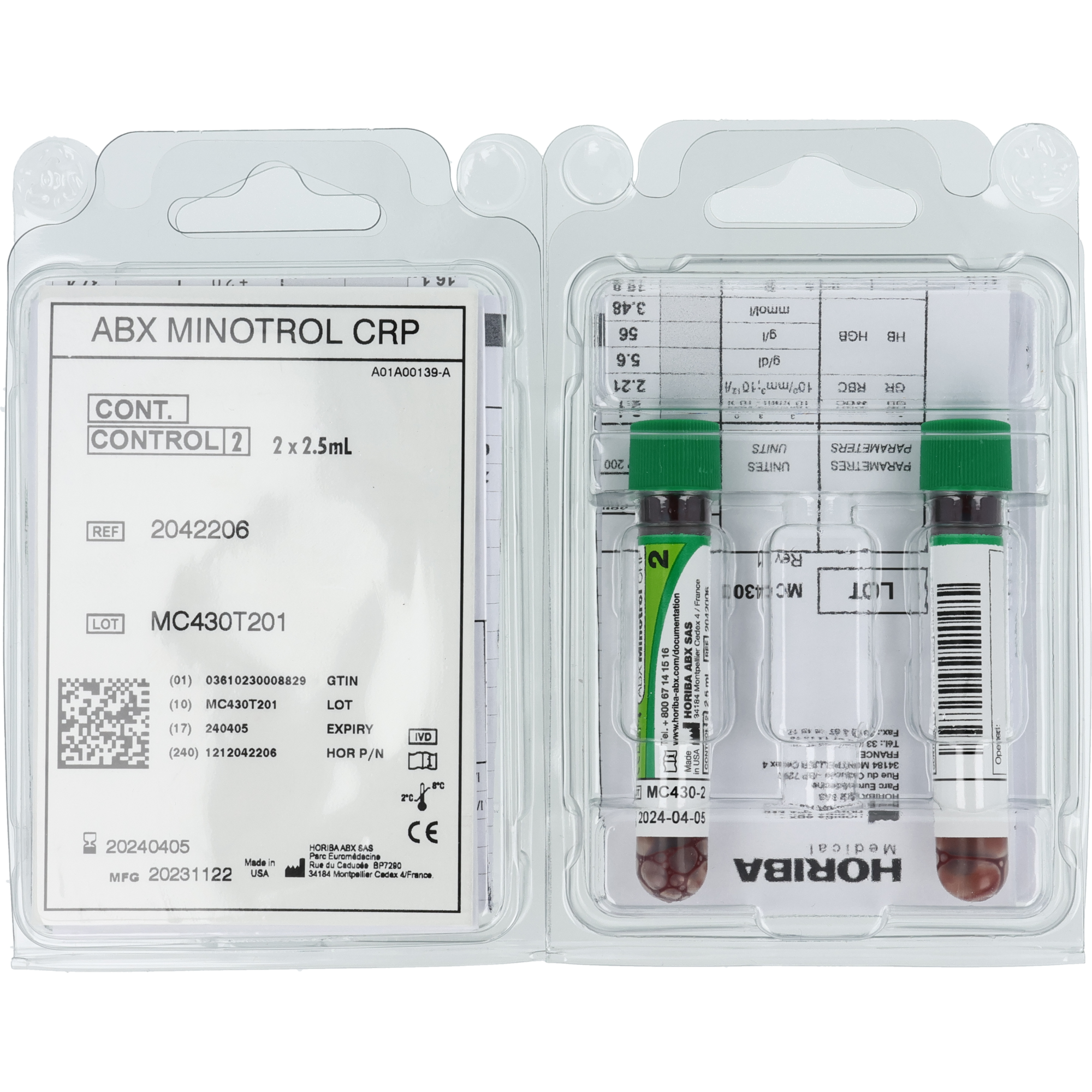 Horiba ABX Minotrol CRP Control 2 normal