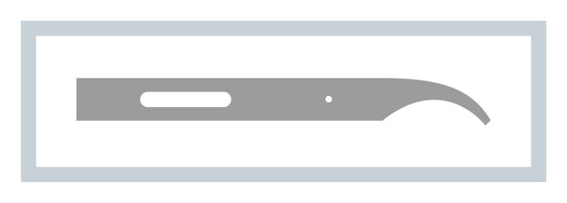 MediSet Peha Fadenmesser steril 6.5 cm, gebogen