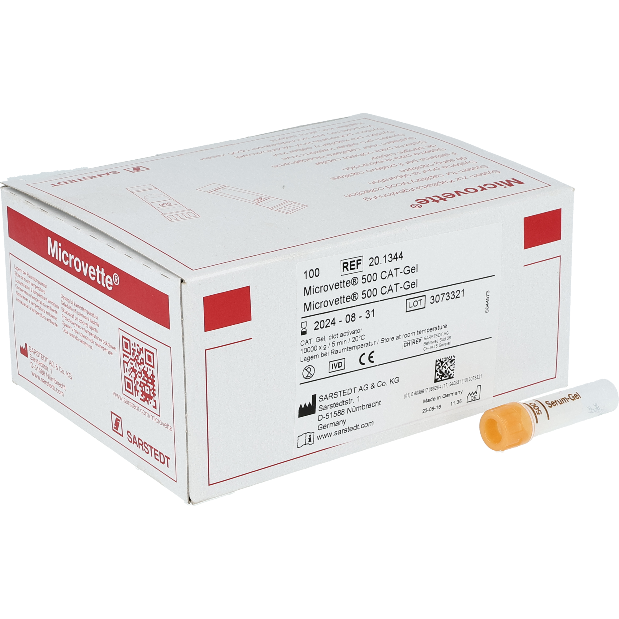 Microvette 500 Serum Gel CAT, 500 µl