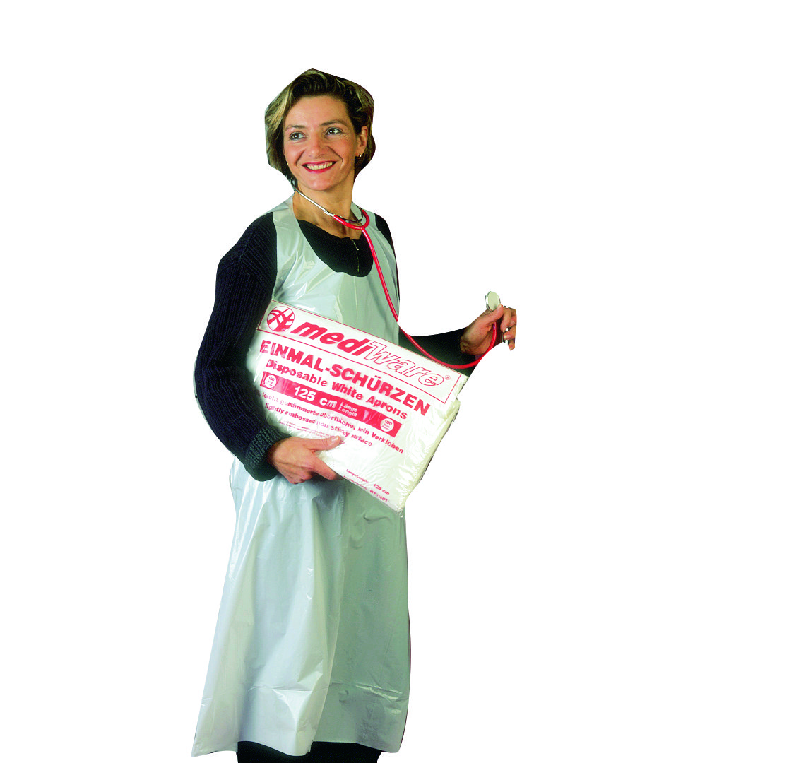Einmalschürze aus PE-Folie, Herren