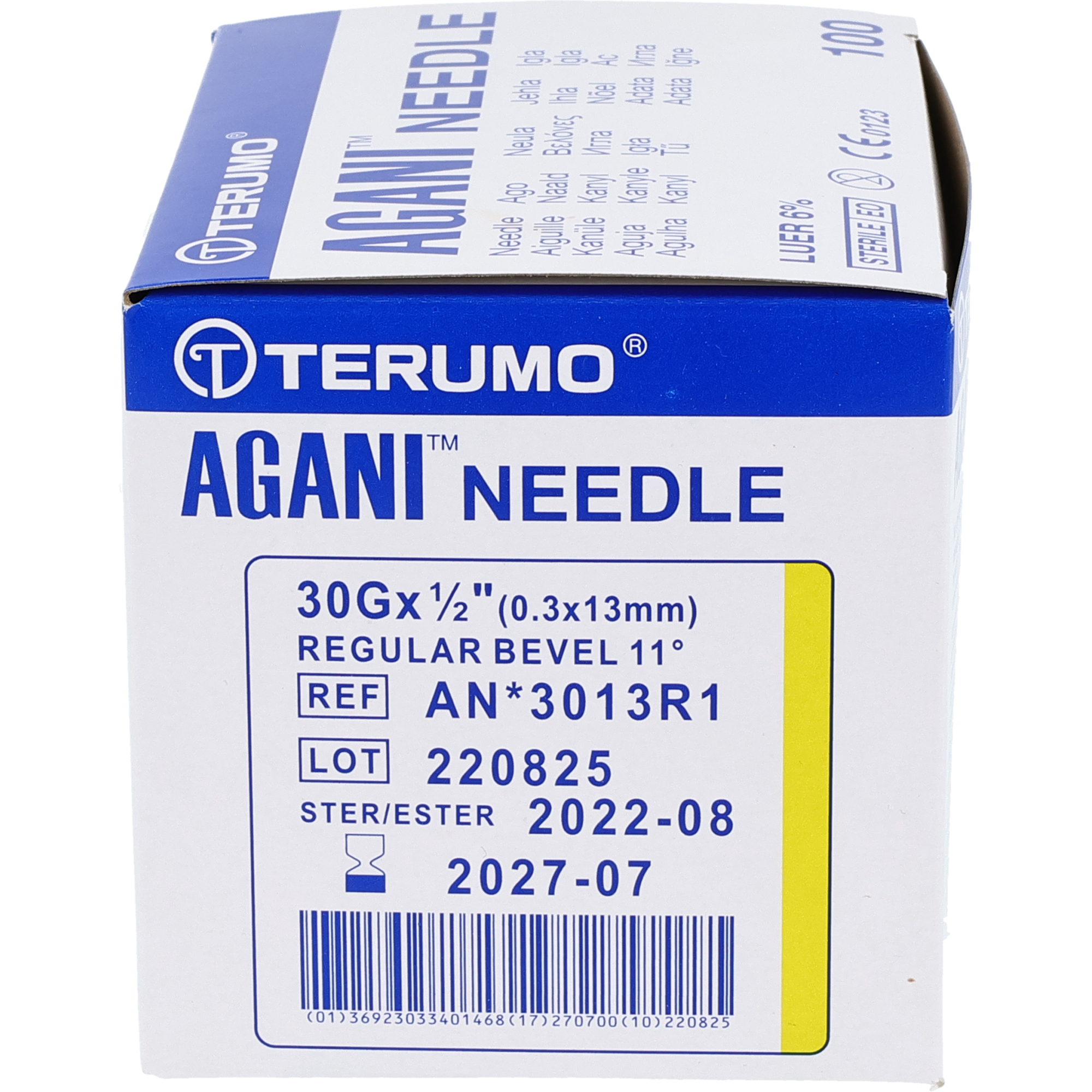 Terumo Agani Aiguille jetable jaune