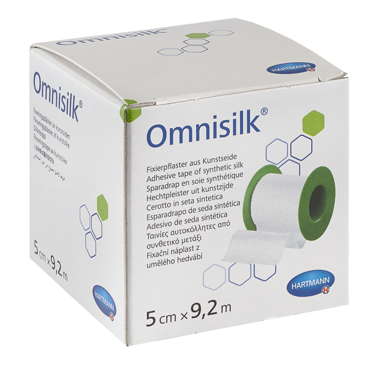 Omnisilk Pansement en bobine de soie artificielle blanche