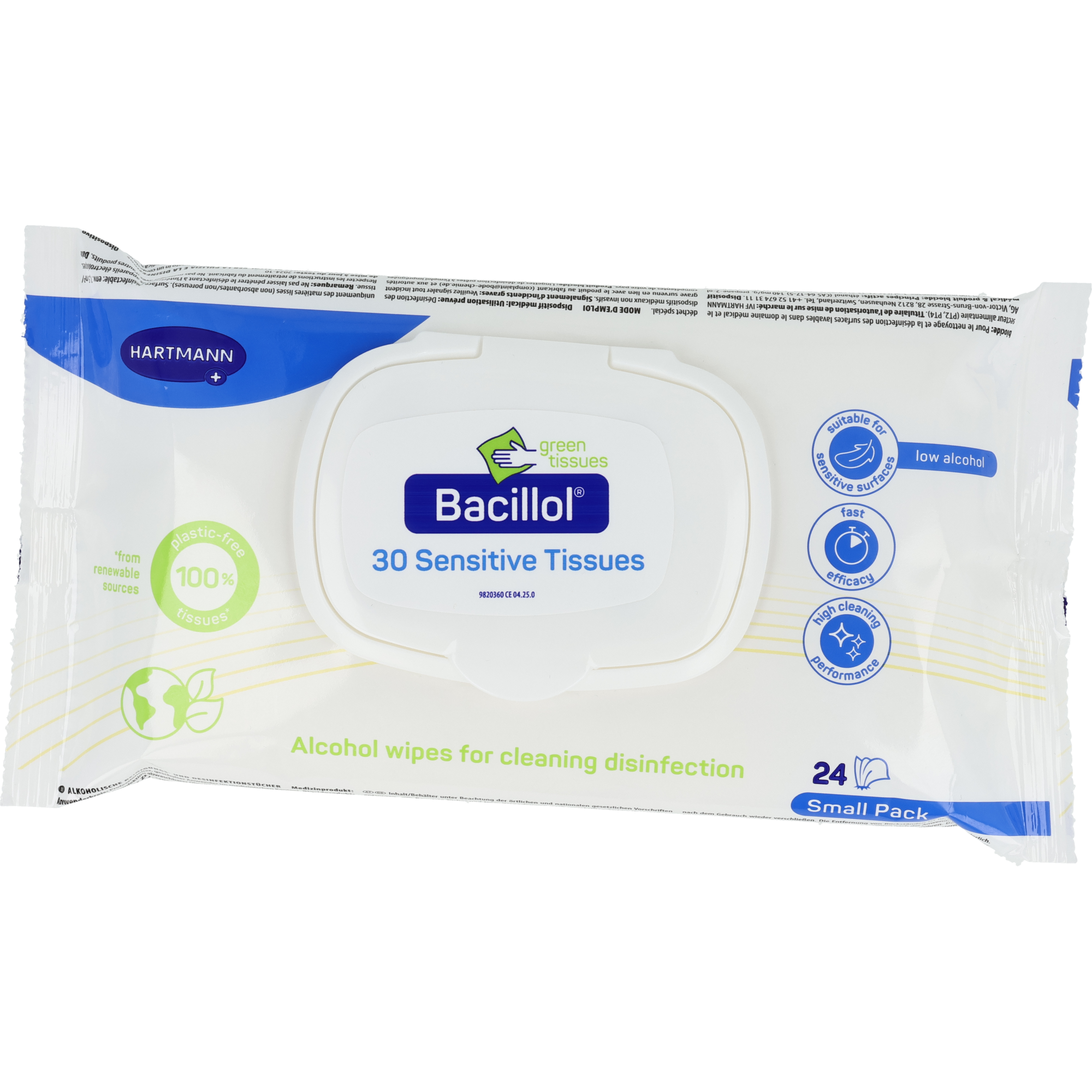 Bacillol 30 Sensitive Tissues Green Desinfektionstücher Flowpack