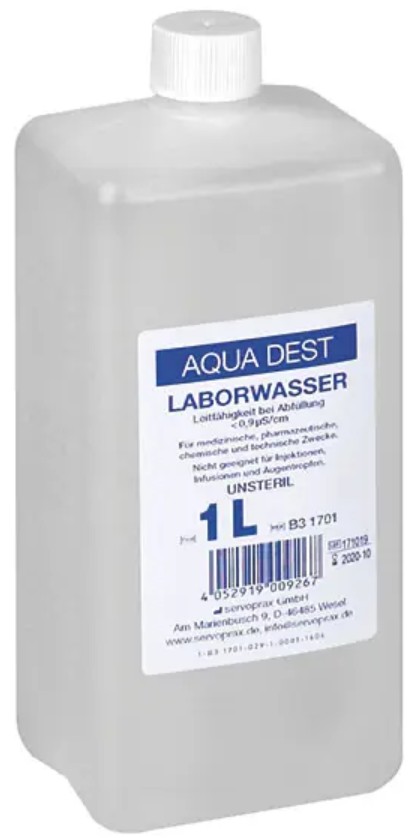 Aqua Dest Eau de laboratoire 1'000 ml