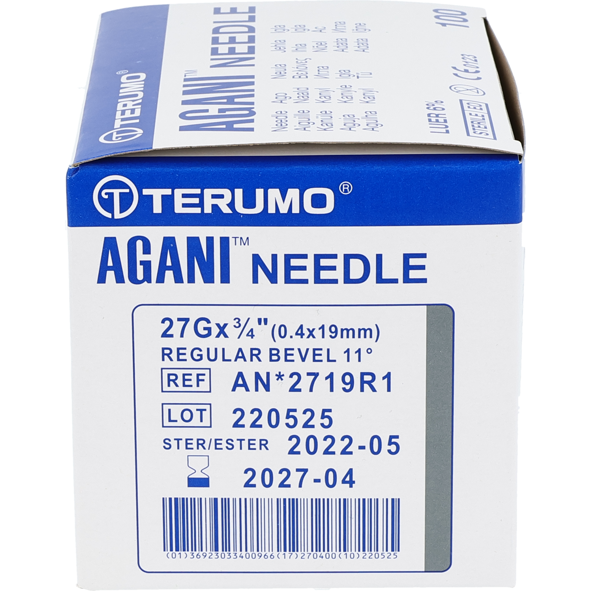 Terumo Agani Aiguille jetable grise