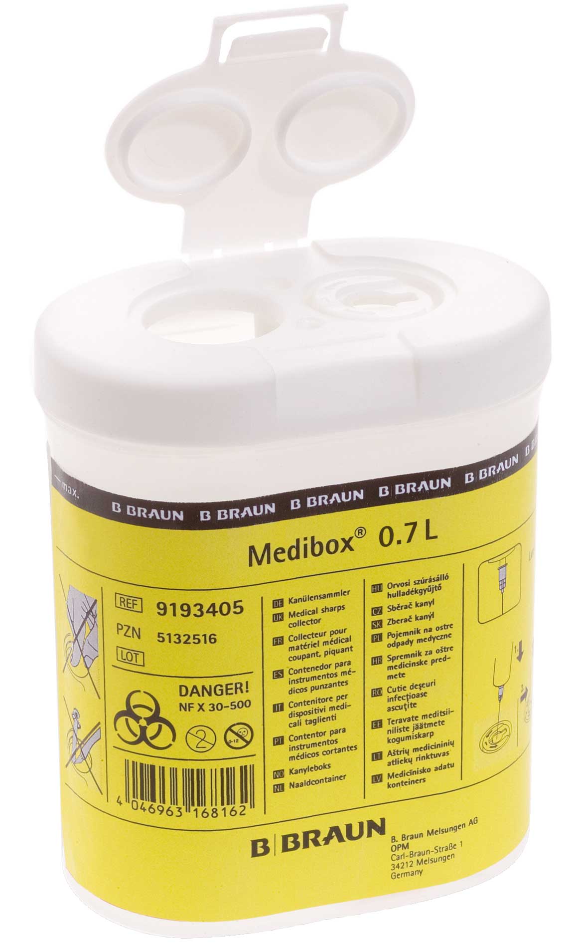 B.Braun Medibox Kanülenentsorgungsbox 0.8 L B.Braun Medibox Kanülenentsorgungsbox 0.8 L