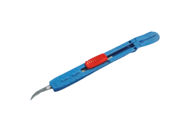 Couteau séparateur de fil avec fermeture de sécurité