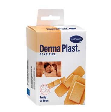 DermaPlast Sensitive Hautfarben Family Packung Strips