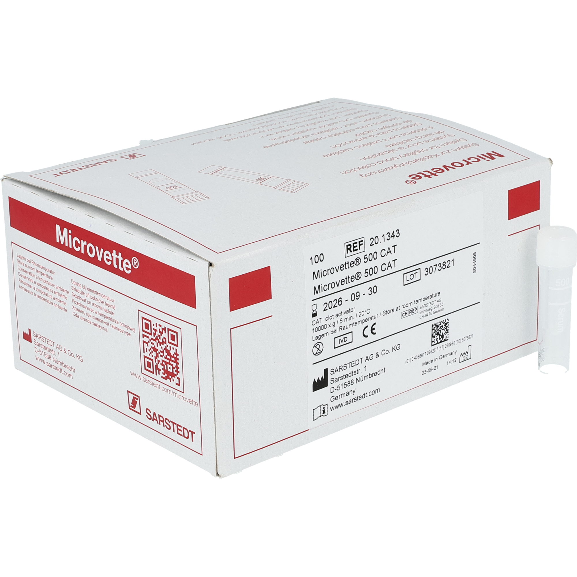 Microvette 500 Serum CAT, 500 µl