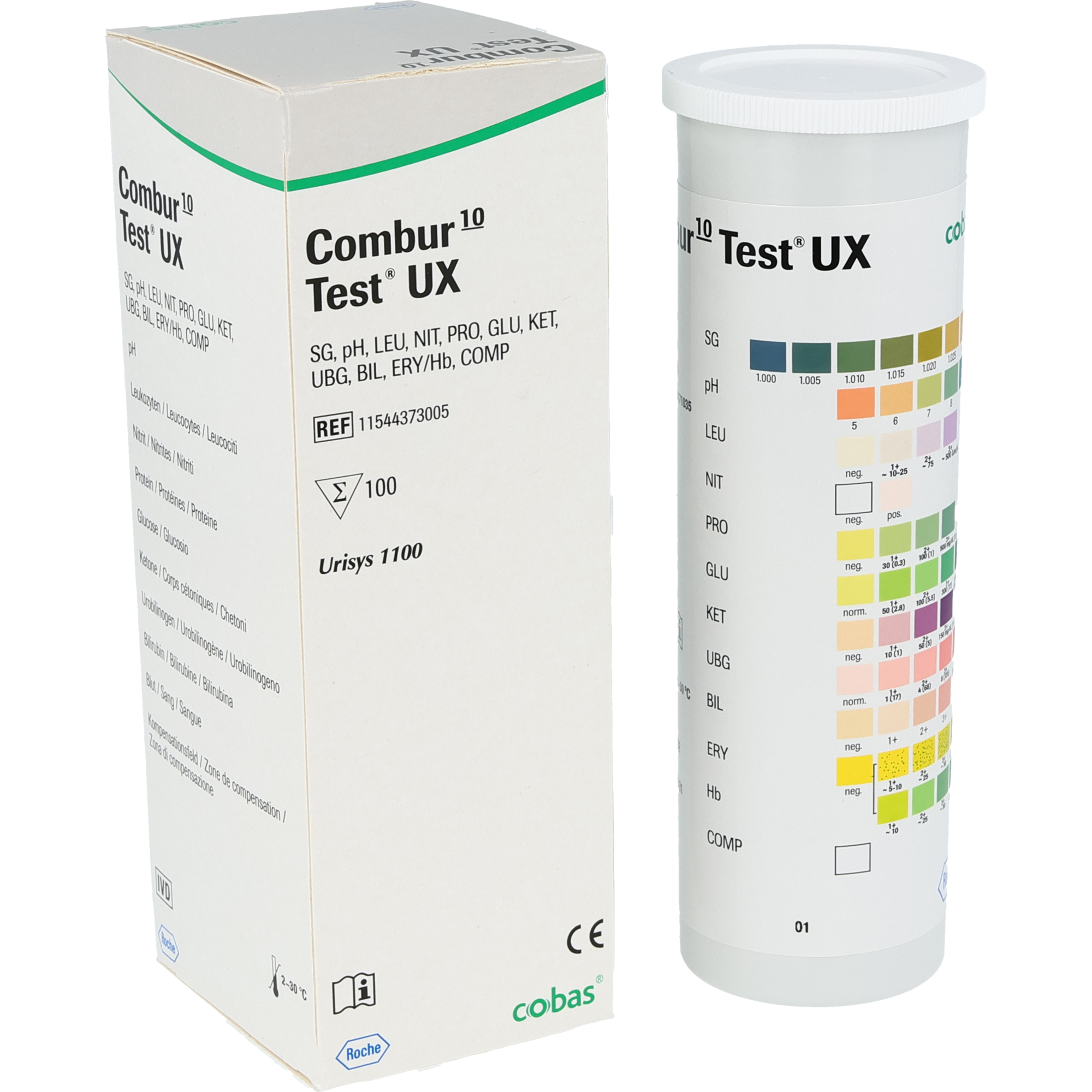 Roche Combur 10 Bandelettes de test urinaire Test UX