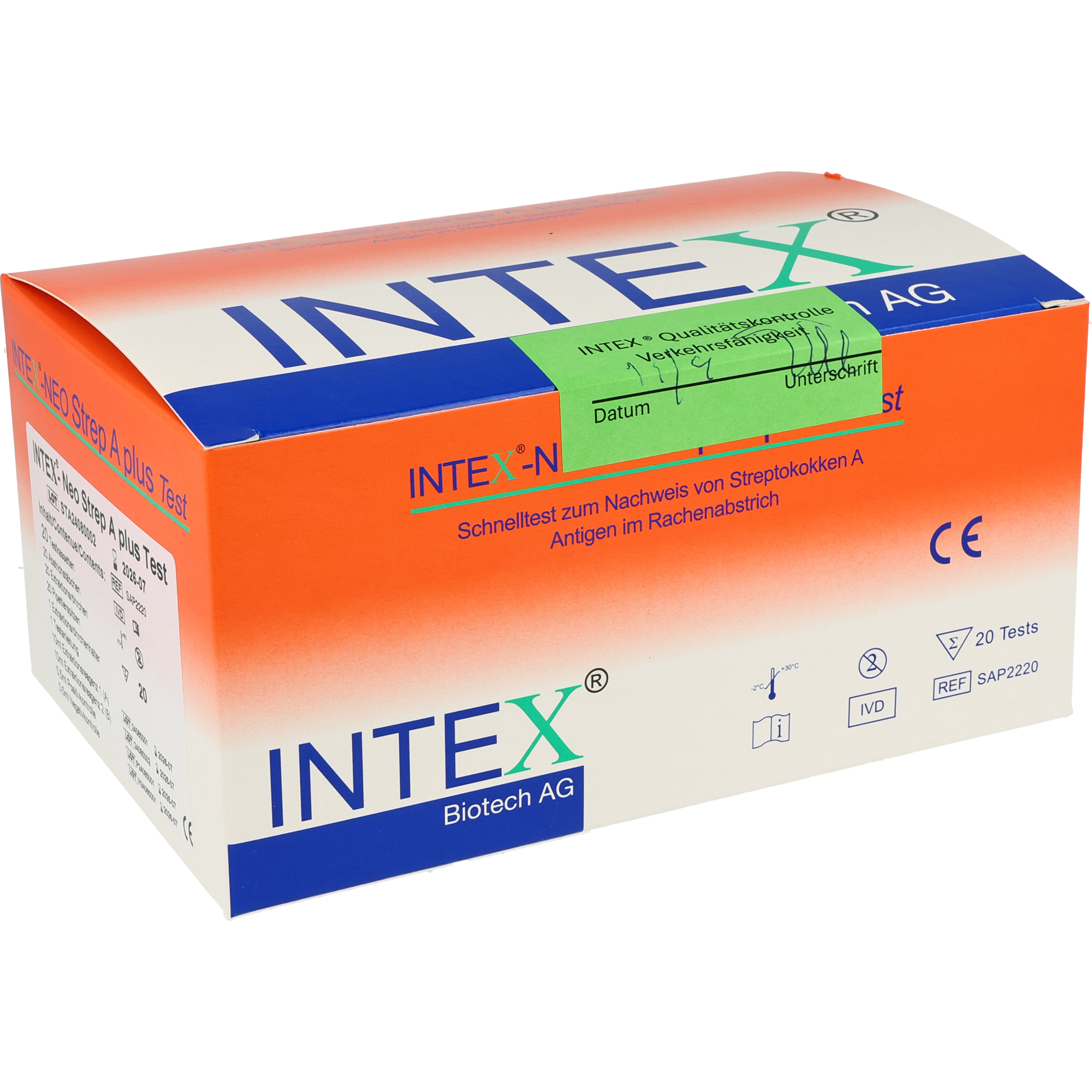 INTEX Neo Strep A plus Test