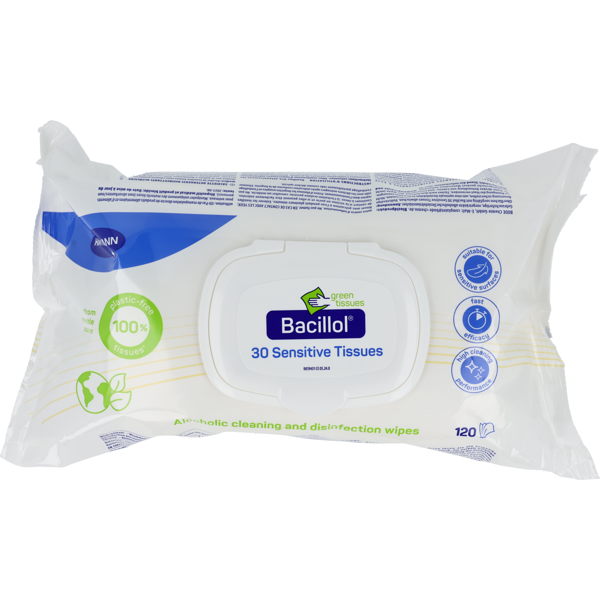 Bacillol 30 Sensitive Tissues Green Desinfektionstücher Flowpack Bacillol 30 Sensitive Tissues Green Desinfektionstücher Flowpack