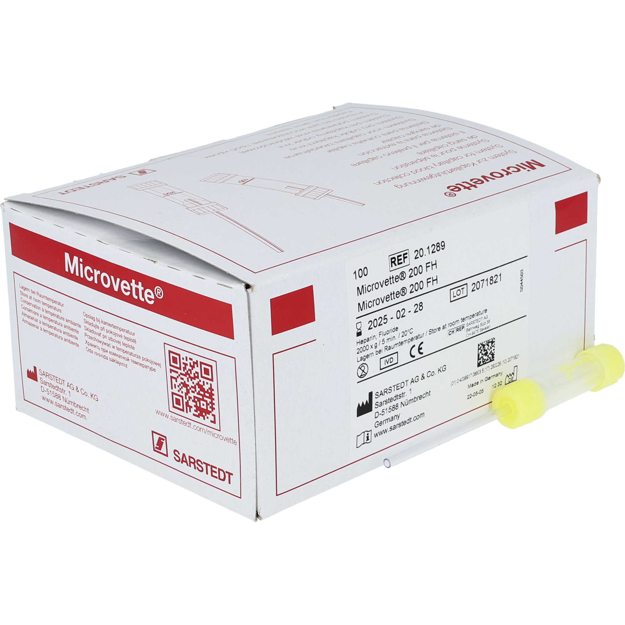 Microvette 200 Fluorid/Heparin FH, 200 µl